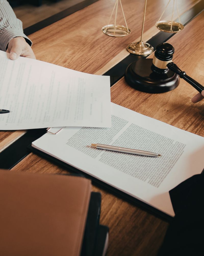 Legal documents and gavel representing record expungement services at Hakimzadeh Law